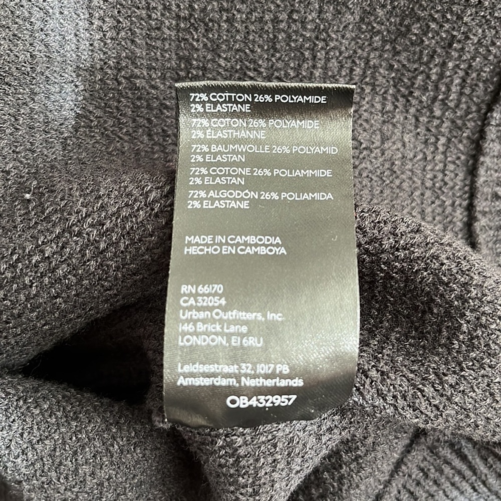 Free People Ottoman Slouchy Tunic Sweater in Black Size XS - Picture 8 of 8